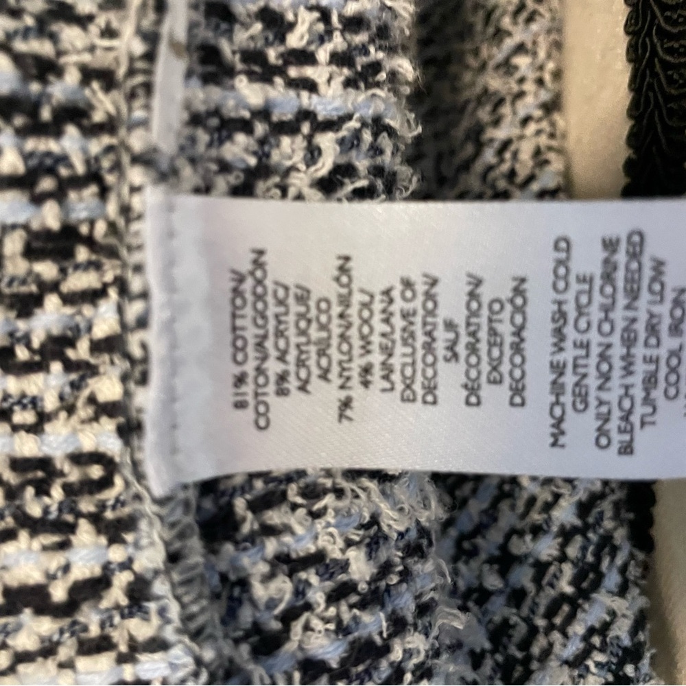 LOFT Navy and White Tweed Blazer - Picture 6 of 7
